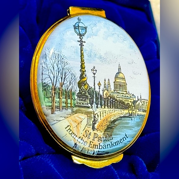 Crummles & Co. Vintage Enamel Box: St. Paul’s from the Embankment - Picture 1 of 5